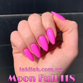Гель-лак Moon Full №118 неоново-рожевий 8мл