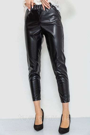 Лосини жіночі з екошкіри колір чорний розмір XL FA_007886 | Зображення 1