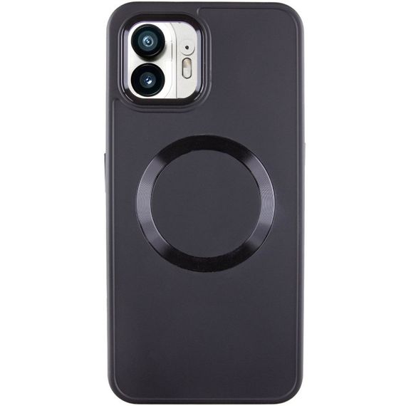 TPU чехол Bonbon Metal Style with MagSafe для Nothing Phone 2 Черный / Black | Зображення 1