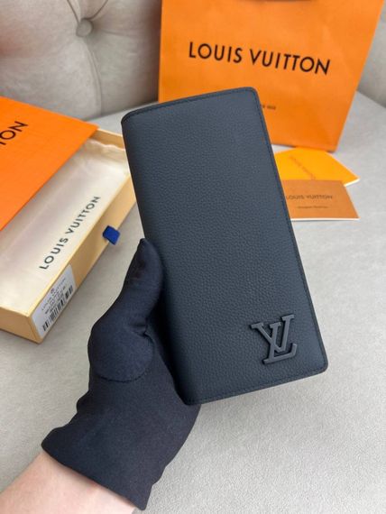 Гаманець чорний Louis Vuitton Brazza Aerogram Black k422 | Зображення 2
