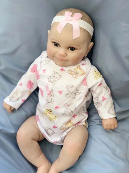 Силиконовая Коллекционная Кукла Реборн Reborn Новорожденная Девочка Уля (Виниловая Кукла) Высота 50 см | Зображення 4