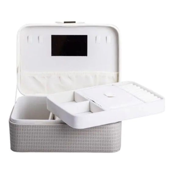 Скринька для прикрас із еко шкіри 24.5×17×10 органайзер для ювелірних виробів HP-5-38 | Зображення 1