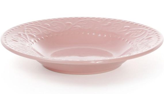 Набір 6 супових тарілок Leeds Ceramics Ø23см, кам'яна кераміка (рожеві) | Зображення 1