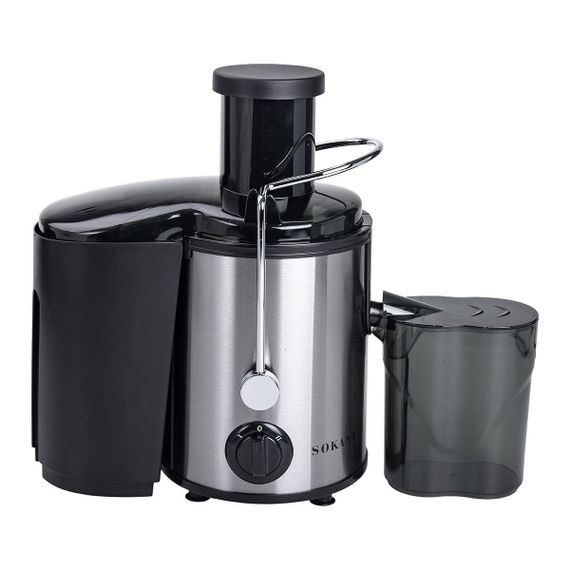 Соковижималка електрична шнекова 400 Вт Чорна Sokany | Зображення 1