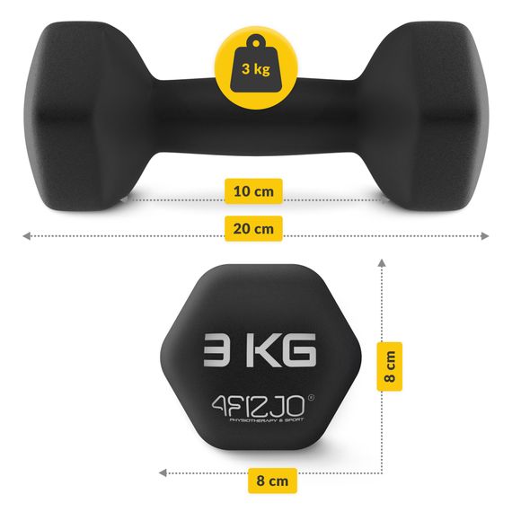 Набір вінілових гантелей 4FIZJO Classic 12 кг зі стійкою (P-5905973403238) | Зображення 3