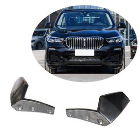 Накладки на передній бампер Flap (2018-2022, натуральний карбон) для BMW X5 G05 2019- рр