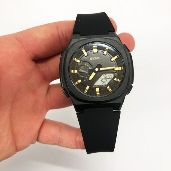 Стильні статусні наручні годинники стрілочні SKMEI 2091BKGDWT, Чоловічі наручні годинники класика YB-86 | Зображення 7