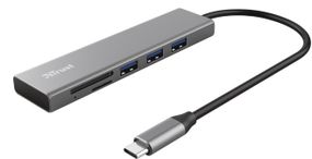 USB-хаб Trust HALYX FAST 3USB+CARD READER USB-C ALUMINIUM (24191_TRUST)