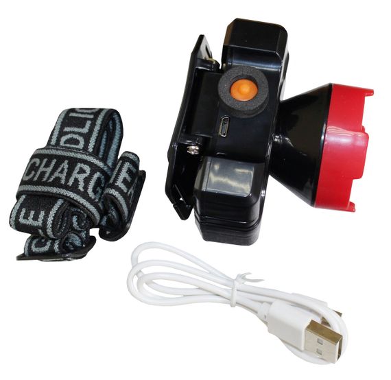 Налобний ліхтар LED HL5 1W 6500K 4H 100L bat: 3.7V 1.2A IP54 Red/Black Ny95001235