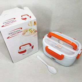 Ланч бокс электрический с подогревом Lunch Heater 220V Pro, контейнер для еды с отсеками. ST-593 Цвет: оранжевый