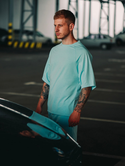 Комплект Оверсайз лето голубой S | Зображення 2