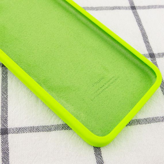 Чохол Silicone Case Square Full Camera Protective (AA) для Apple iPhone 11 Pro (5.8") Салатовий / Neon green | Зображення 2