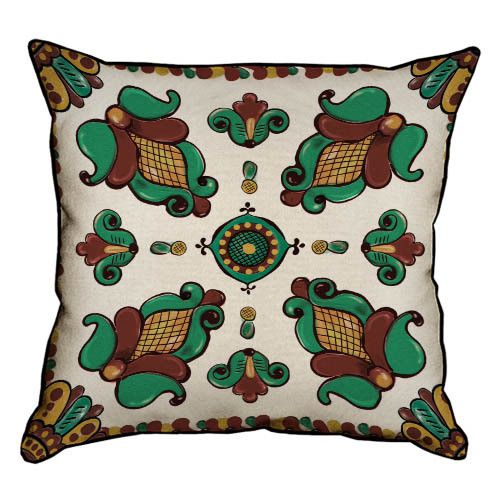 Подушка с мешковины Косівський мотив 45x45 см (45PHB_TR006)