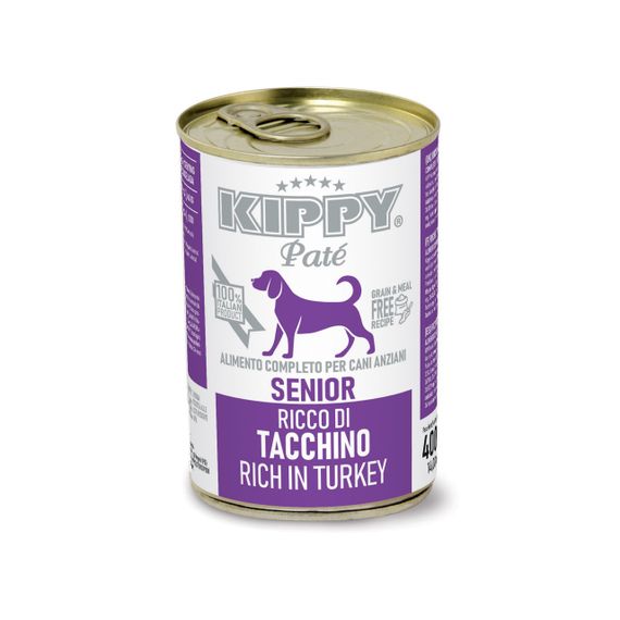 Вологий корм з індичкою для літніх собак Kippy Pate Senior Dogs Turkey, 400 гр