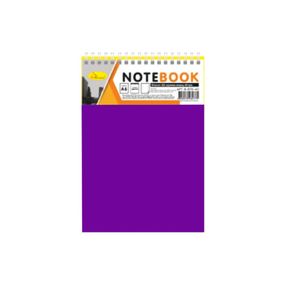 Блокнот А6 В-БП6-80, 80 листов, пружина сверху Фиолетовый