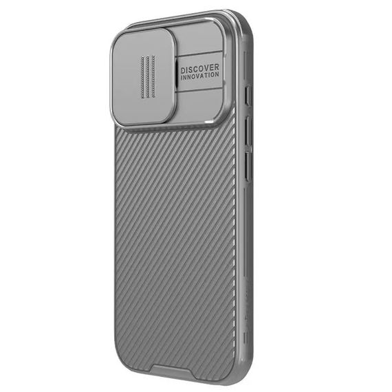 Карбонова накладка Nillkin CamShield Pro для Apple iPhone 16 Pro (6.3") Titanium Gray | Зображення 1
