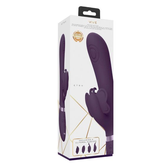 Вибратор-кролик Etsu для точек G, A, K и клитора, цвет фиолетовый Vive (Нидерланды) sexstyle | Зображення 6