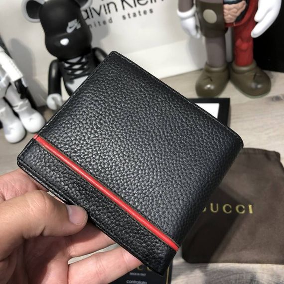 Бумажник Gucci Slender Wallet Ouroboros with Red Stripe Black | Зображення 6