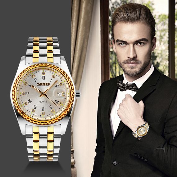 Чоловічий годинник Skmei 9098SI-B Silver Men | Зображення 4