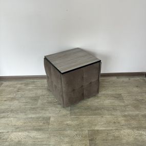 Пуф (transformer) 5в1 Остін-4 зі столиком велюр коричневий/дуб платиновий 1-2-9003