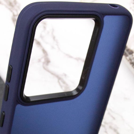 Чехол TPU+PC Lyon Frosted для Xiaomi Redmi 12C Navy Blue | Зображення 4