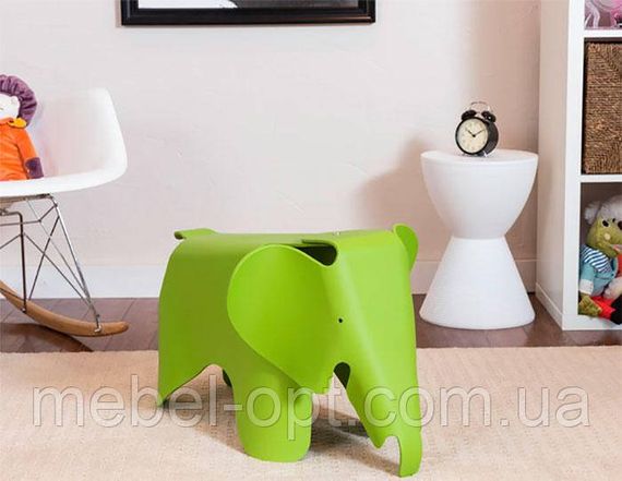 Дитячий стілець-іграшка Elephant зелений поліпропілен, дизайн Charles and Ray Eames | Зображення 1