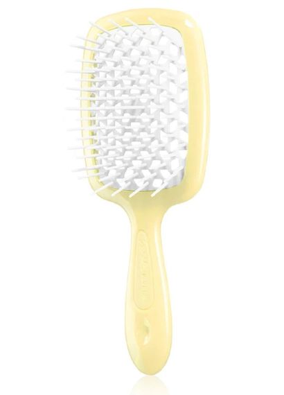 Щетка для волос Janeke Superbrush Желтая с белым