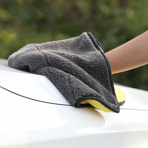 Двосторонній рушник з мікрофібри для авто (30х30см) / Мікрофібровий рушник для полірування автомобіля / Авторушник | Зображення 8