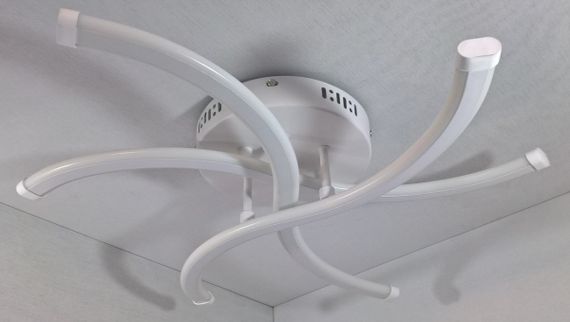 Люстра світлодіодна стельова LED світильник для квартири на стелю лед 25094 Білий 12х58х58 см. | Зображення 4