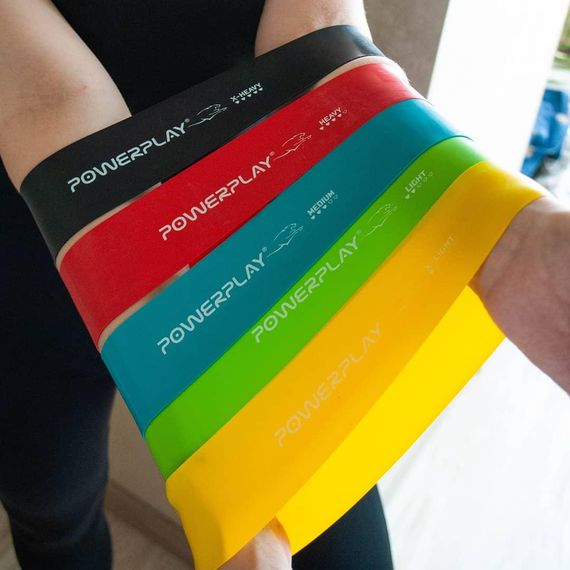 Резинки для фітнесу PowerPlay 4113 Mini Power Band Set набір із 5 шт.  (від 1 до 20 кг) | Зображення 8