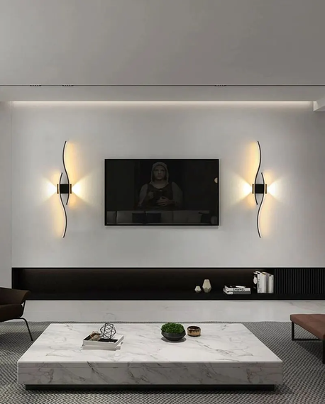 Минималистичный настенный LED светильник SV 80 см Черный (sv3733) | Зображення 3