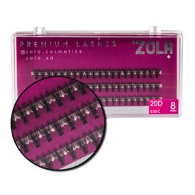 Вії-пучки ZOLA 20D 8 mm