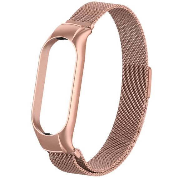 Ремешок Milanese Loop Design для Xiaomi Mi Band 7 Rose Pink | Зображення 5