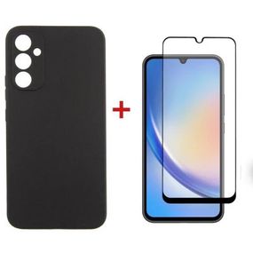 Чехол для мобильного телефона Dengos Kit for Samsung Galaxy A34 5G case + glass (Black) (DG-KM-41) - Топ