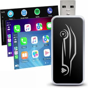 Бездротовий адаптер CarPlay Android Auto 2в1 для iPhone iOS 10+ Android 11+ з USB Type-C універсальний, карплей бездротовий