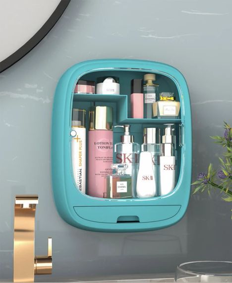 Органайзер для косметики настінний U-Beauty Wall Cosmetic Box підвісний б'юті бокс із прозорими дверцятами та ящик | Зображення 2