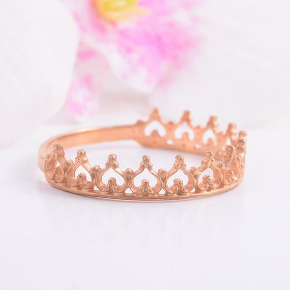 Женское кольцо корона из красного золота 16.5 | Зображення 3