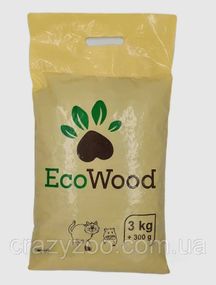 Наповнювач для туалету для домашніх тварин EcoWood деревинний 3 кг E-800559