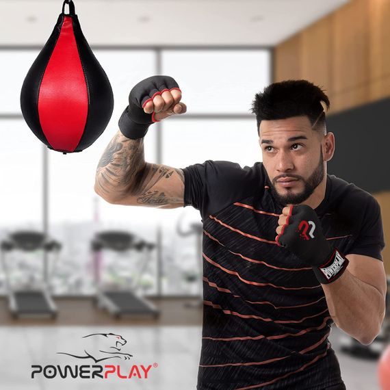 Бинти-рукавиці PowerPlay 3096 з гелевими подушечками Чорні M | Зображення 2