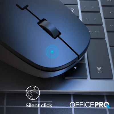 Мышка OfficePro M305B Silent Click Ergonomic Wireless Black (M305B) | Зображення 4