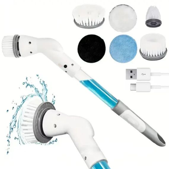 Щетка электрическая 8 насадок,360 градусов Cleaning brush AND 1-33 | Зображення 1