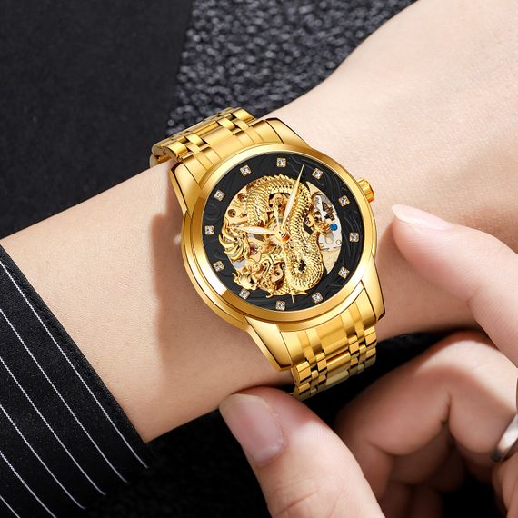 Чоловічий годинник Skmei 9310GDBK Gold-Black | Зображення 2