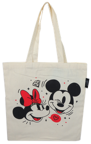 Cумка шоппер для покупок Disney Mickey and friends бежевая