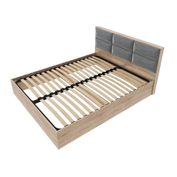 Ліжко двоспальне Еверест КЛ-1600 Лайт (ламельний каркас) 160х200 см Дуб сонома (EVR-4653) | Зображення 1