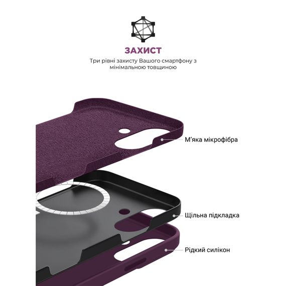 Чохол до мобільного телефона Armorstandart ICON2 MagSafe Apple iPhone 16 Plum (ARM81312) | Зображення 5