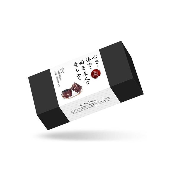 Шкіряні наручники Liebe Seele Wine Red Wrist Cuffs, знімний ланцюжок-кріплення | Зображення 9