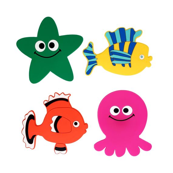 Набір міні-килимків для ванної Морські тварини MGZ-0910 з присоскою | Зображення 2