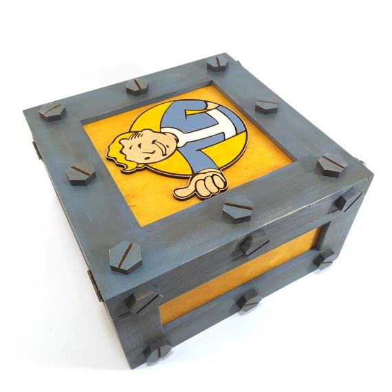 Ящик з кришкою Fallout 25,5х25,5х14 см Майстерня містера Томаса Дерево Лак | Зображення 8