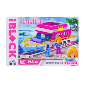 Конструктор "Роскошный круиз" KH08/006/3 Kids hits IBLOCK JUNIOR Luxury Cruise, 198 деталей, 2 фигурки, в коробке (4897126752465)