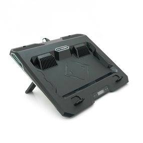 Підставка під ноутбук IceCoorel A3, 10-15.6", 2*60мм 2800±10% RPM, корпус пластик, 2xUSB2.0 + LCD + speed controllers, 400x350x45mm, Black, Box, Q10